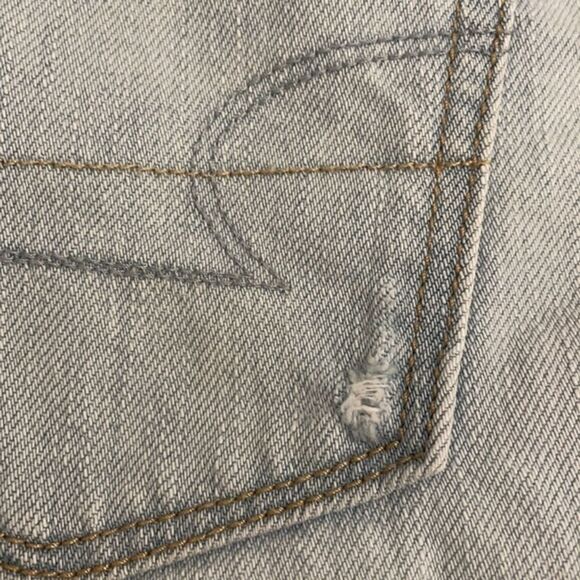 American Eagle Denim Cut-Off Jean Shorts Womens Size 0 Lace Boho Festival - Picture 12 of 13